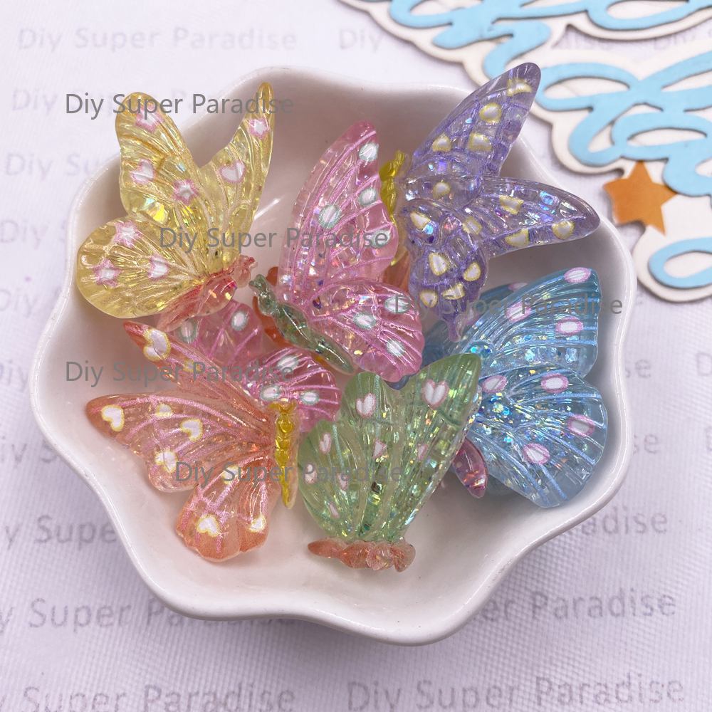 Paradise Jewelry & Watches Llc Miami - 10pcs Colorful Glitter Sequin Crystals Butterfly