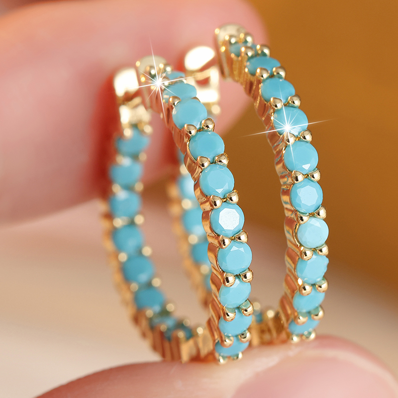 Ethnic Inlaid Imitation Turquo - đánh giá và giá Turquoise Stone Ring