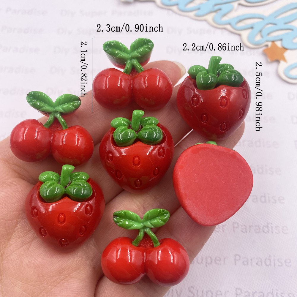 8PCS Resin Kawaii Colorful Red - đánh giá và giá Paradise Jewelry & Watches Llc Miami